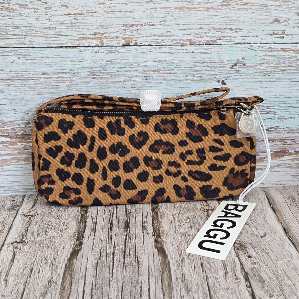 *NWT* BAGGU Leopard Print Pochette Shoulder Bag - Picture 3 of 10